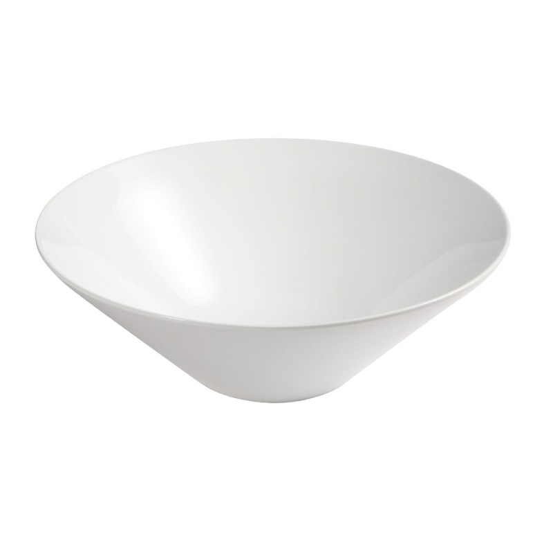 Lavabo da appoggio slim 40,5 cm bianco lucido in ceramica | Paras