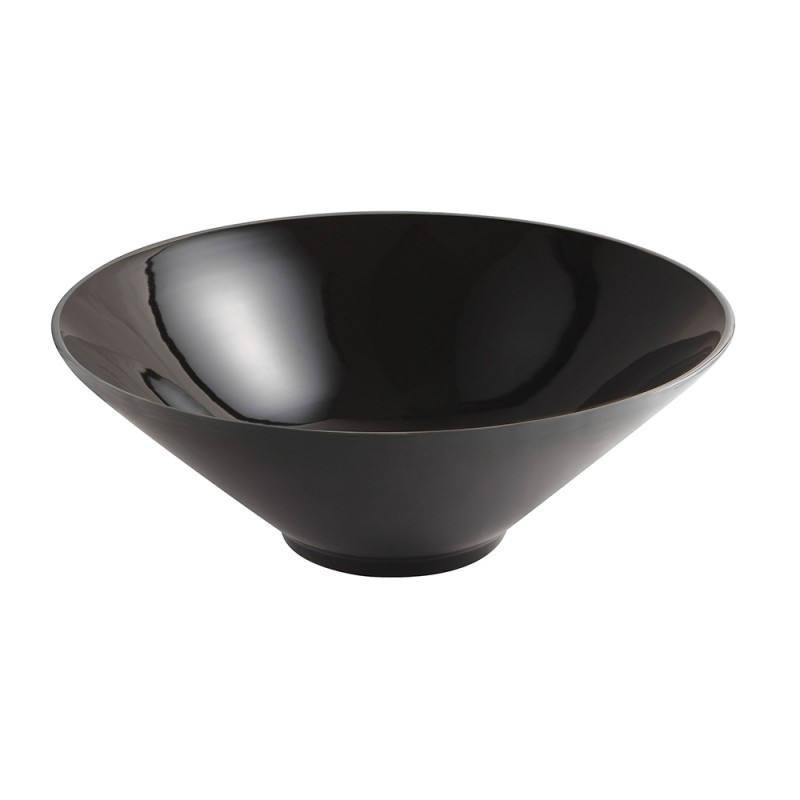 Lavabo da appoggio slim 40,5 cm nero in ceramica | Paras