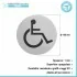 Targhetta wc disabili in alluminio spazzolato fissaggio con biadesivo 