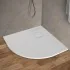 Piatto doccia 80x80 semicircolare bianco pietra in resina riducibile Agorà