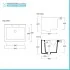 Mobile lavatoio 60x50 cm grigio calce vasca in ceramica e kit di scarico Moon 