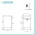Mobile lavatoio 45x50 cm grigio calce vasca in ceramica e kit di scarico Moon 