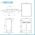 Mobile bagno a terra 65 cm grigio calce con lavabo e specchio Moon