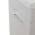 Mobile lavatoio 45x50 cm grigio calce vasca in ceramica e kit di scarico Moon 