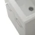 Mobile lavatoio 60x50 cm grigio calce vasca in ceramica e kit di scarico Moon 