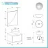 Mobile bagno sospeso 60 cm grigio cemento Master lavabo 40 e specchio