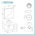Mobile bagno sospeso 80 cm rovere miele Master lavabo 40 e specchio