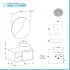 Mobile bagno sospeso 80 cm rovere miele Master lavabo 40 e specchio 80