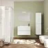 Pensile bagno sospeso bianco venato H 136 cm ante reversibili soft-close Easy