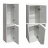 Pensile bagno sospeso rovere grigio H 136 cm ante reversibili soft-close Easy
