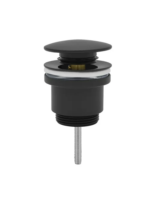 Tappo di scarico per lavabo - 66 mm nero opaco pop up