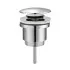 Sifone lavabo a canna tonda cromato completo di piletta click clack universale