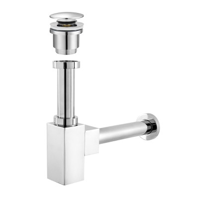 Sifone salvaspazio per lavabo, 5/4, Ø 32 mm, sifone salvaspazio per  lavabo, scarico salvaspazio in plastica ABS, scarico accorciabile, 1 1/4  (risparmio di spazio flessibile) : : Fai da te