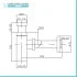 Sifone lavabo a canna quadrata cromato completo di piletta click clack universale
