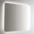 Specchio retroilluminato LED 80x70 installazione reversibile e angoli tondi 