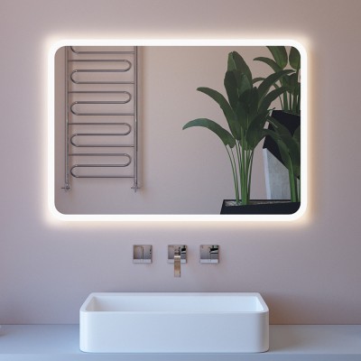 Specchio da bagno irregolare grande 60X80 cm, specchio da parete asimmetrico,  camera da letto, soggiorno