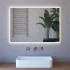Specchiera retroilluminata LED 100x70 reversibile sabbiatura perimetrale 1 cm