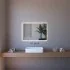 Specchiera retroilluminata LED 110x80 reversibile sabbiatura perimetrale 1 cm