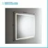 Specchiera LED 100x70 reversibile con retroilluminazione interna e telaio bianco