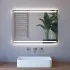 Specchio reversibile 100x70 fasce LED retroilluminate e illuminazione perimetrale