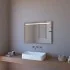 Specchiera da parete 100x70 con fascia LED e illuminazione interna 