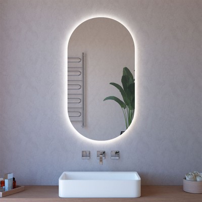 Specchio ovale LED 62x110...