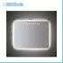 Specchiera LED 100x70 con punti superiori sabbiati e illuminazione perimetrale