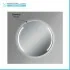Specchio LED 75 cm con doppia sabbiatura ad arco e illuminazione perimetrale