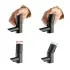 Set miscelatori lavabo alto e bidet nero opaco senza leva Gemini