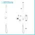 Kit doccia satinato con braccio 35 soffione 25 e set doccia completo Gemini