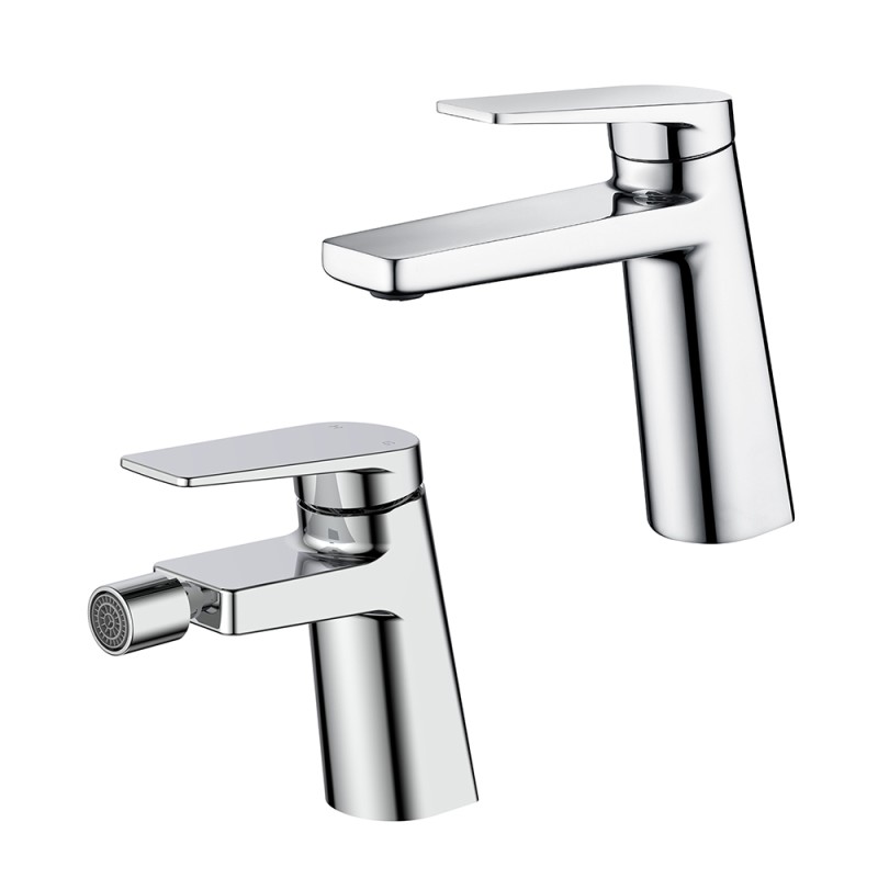Mélangeur Bidet Radomonte Aico AIC4 - Chrome - Design Moderne - Fabriqué En Italie