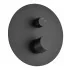 Set doccia incasso nero opaco con soffione 30 e kit doccia completo Gemini