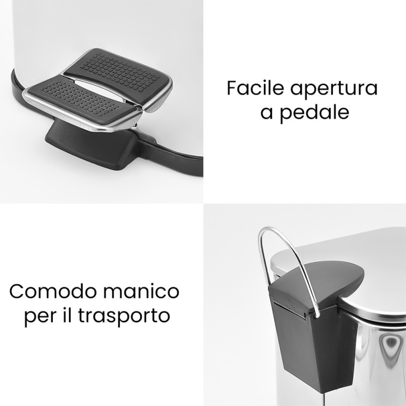 Secchio Rotante Mocio Roto Mop Cestello In Metallo Microfibra Lava Pavimenti TrAdE Shop Traesio
