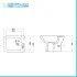 Coppia wc e bidet con scarico a pavimento e copriwc originale Ginevra 