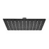 Soffione doccia rettangolare 30x20 cm nero opaco in acciaio inox