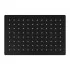 Soffione doccia rettangolare 30x20 cm nero opaco in acciaio inox