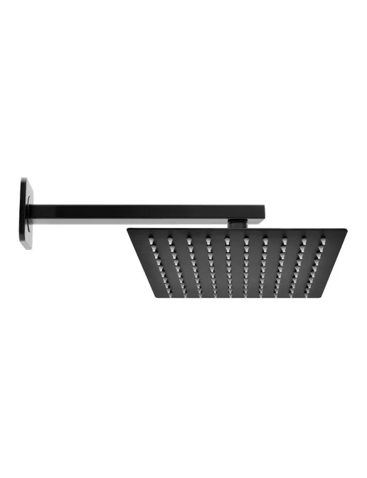 Braccio Doccia Nero 40 Cm - Acciaio Inox A2 V2A - Prolunga Per Soffione Doccia Fisso - Foto 5