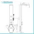 Colonna doccia termostatica in acciaio inox satinato con 4 funzioni 