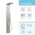 Colonna doccia termostatica in acciaio inox satinato con 4 funzioni 