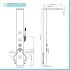 Colonna doccia satinata multi getto con 3 funzioni in acciaio inox