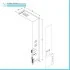 Colonna doccia multifunzione cromo lucido con 4 getti in acciaio inox