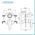 Kit doccia incasso cromato completo di soffione 20 cm inox e kit doccetta Recta