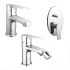 Set miscelatori lavabo bidet e doccia incasso con deviatore Juliette