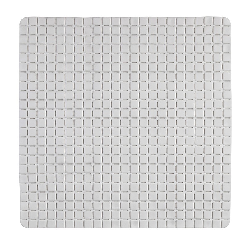 Tappeto Antiscivolo in PVC Tappeto Antiscivolo in PVC per Doccia Mosaico Bianco 54x54 cm