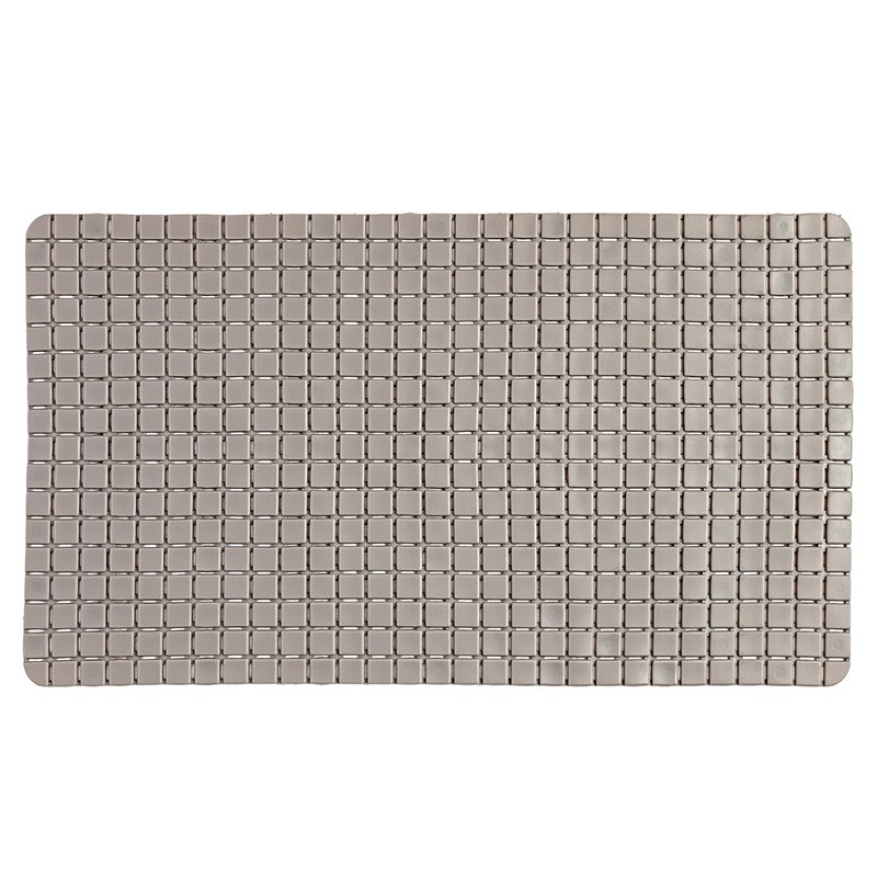 Tappeto Antiscivolo in PVC Mosaico rettangolare tortora 70 x 40 cm