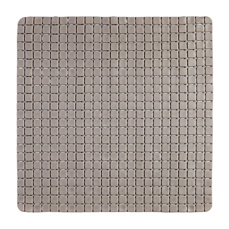 Tappeto Antiscivolo In PVC Per Doccia Mosaico tortora 54x54 Cm