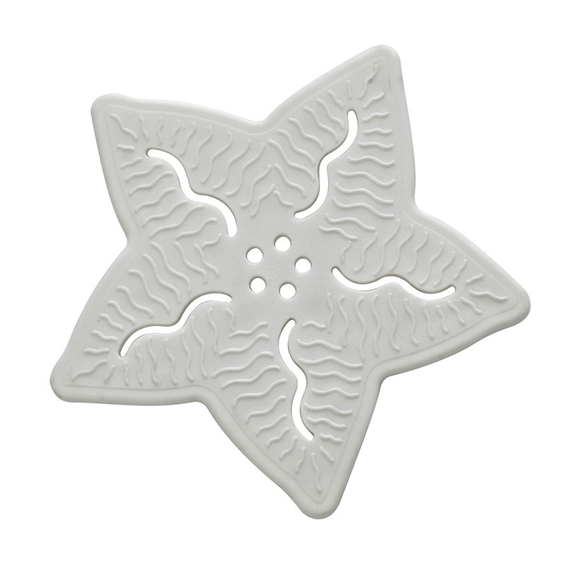 Set Formine Stella 5 pz Antiscivolo in PVC Bianco Set Formine Stella 5 pz Antiscivolo in PVC Bianco