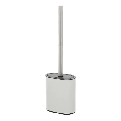 Portascopino bianco a parete o in appoggio con spatola in silicone