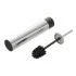 Portascopino tondo slim in acciaio inox 304 setole nere e secchio estraibile
