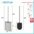 Portascopino cromato a parete o in appoggio con spatola in silicone